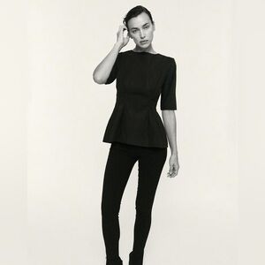 Zara black dressy top XL